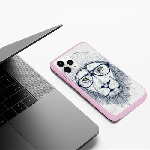 Чехол для iPhone 11 Pro Max матовый Cool Lion, цвет розовый - фото 5