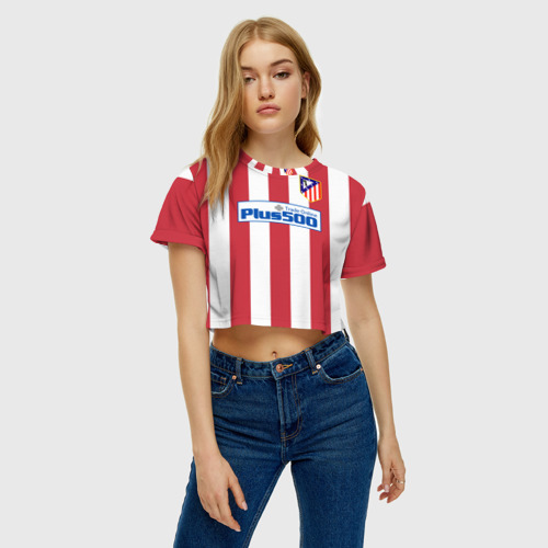 Женская футболка Crop-top 3D Atletico, цвет 3D печать - фото 3