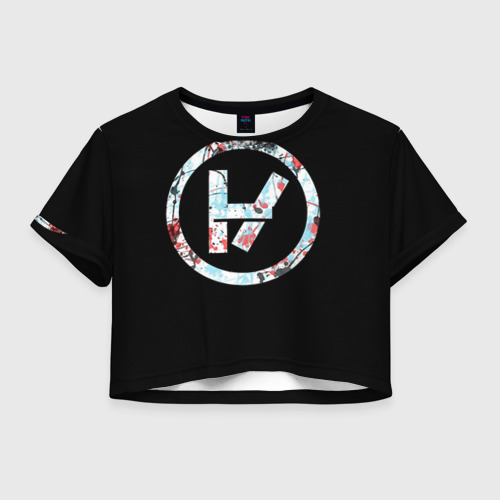 Женская футболка Crop-top 3D Twenty one pilots, цвет 3D печать