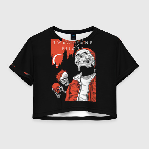 Женская футболка Crop-top 3D Twenty one pilots, цвет 3D печать