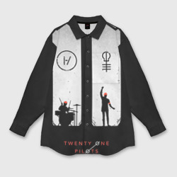 Женская рубашка oversize 3D Twenty one pilots