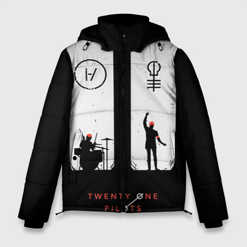 Мужская зимняя куртка 3D Twenty one pilots, цвет черный