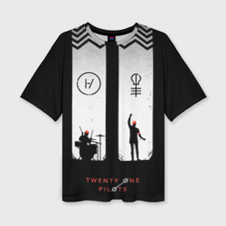 Женская футболка oversize 3D Twenty one pilots