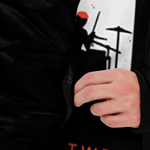 Мужская зимняя куртка 3D Twenty one pilots, цвет черный - фото 6