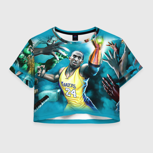 Женская футболка Crop-top 3D Kobe Bryant, цвет 3D печать