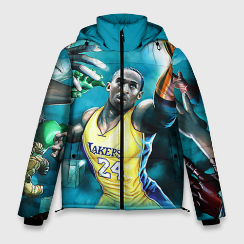 Мужская зимняя куртка 3D Kobe Bryant, цвет черный