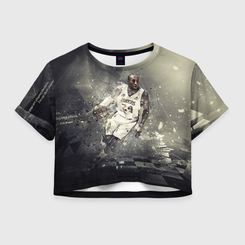 Женская футболка Crop-top 3D Kobe Bryant, цвет 3D печать