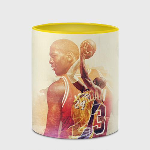 Кружка с полной запечаткой Kobe Bryant, цвет белый + желтый - фото 4