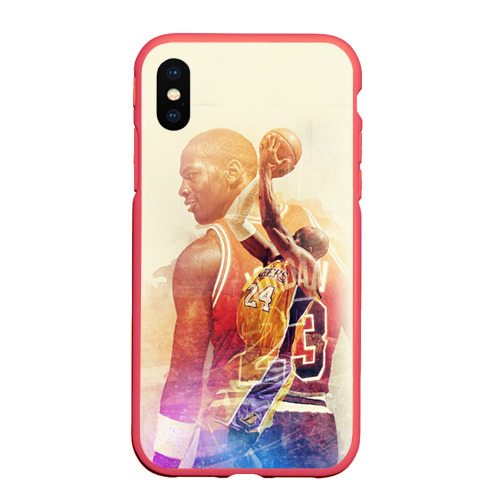 Чехол для iPhone XS Max матовый Kobe Bryant, цвет красный