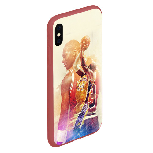 Чехол для iPhone XS Max матовый Kobe Bryant, цвет красный - фото 3