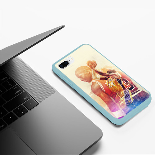 Чехол для iPhone 7Plus/8 Plus матовый Kobe Bryant, цвет мятный - фото 5