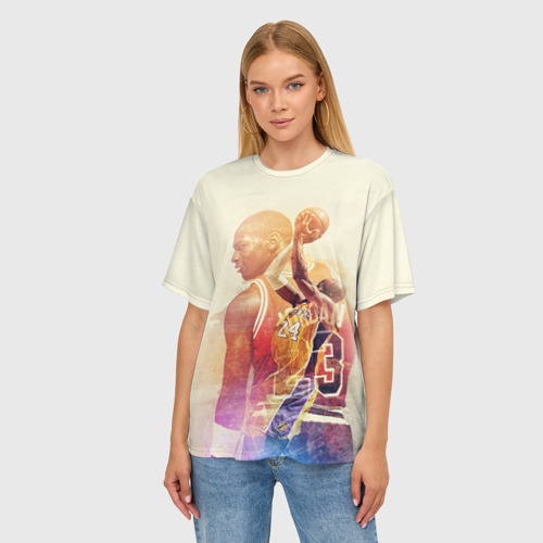 Женская футболка oversize 3D Kobe Bryant, цвет 3D печать - фото 3