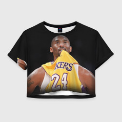 Женская футболка Crop-top 3D Kobe Bryant