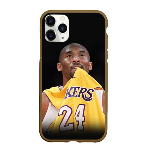 Чехол для iPhone 11 Pro Max матовый Kobe Bryant, цвет коричневый