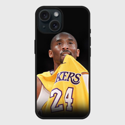 Чехол силиконовый для Apple iPhone 15 матовый Kobe Bryant