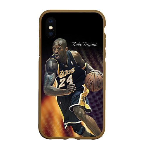 Чехол для iPhone XS Max матовый Kobe Bryant, цвет коричневый