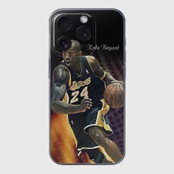 Чехол для iPhone 15 Pro Max силиконовый с защитой камеры Kobe Bryant