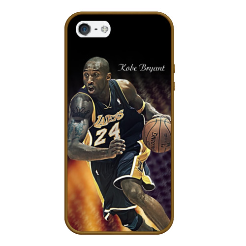 Чехол для iPhone 5/5S матовый Kobe Bryant, цвет коричневый