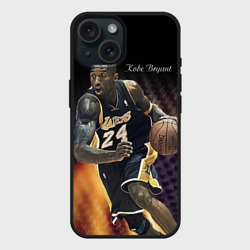 Чехол силиконовый для Apple iPhone 15 матовый Kobe Bryant