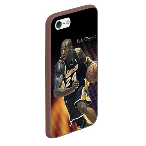 Чехол для iPhone 5/5S матовый Kobe Bryant, цвет коричневый - фото 3