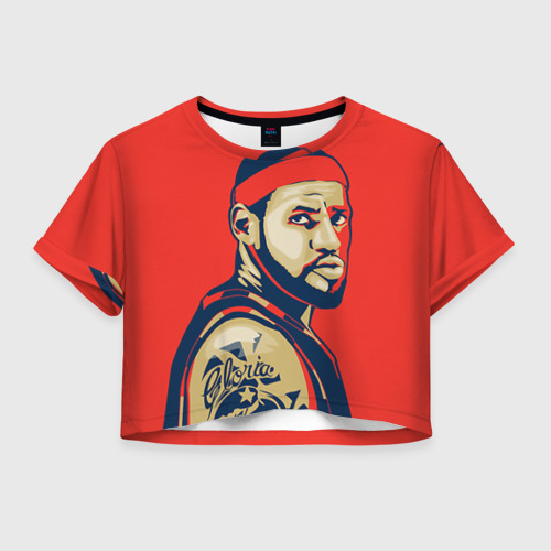 Женская футболка Crop-top 3D LeBron James