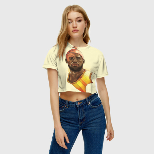 Женская футболка Crop-top 3D LeBron James - фото 4