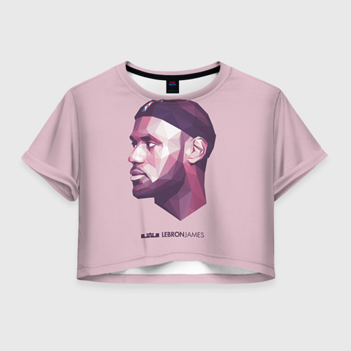Женская футболка Crop-top 3D LeBron James, цвет 3D печать