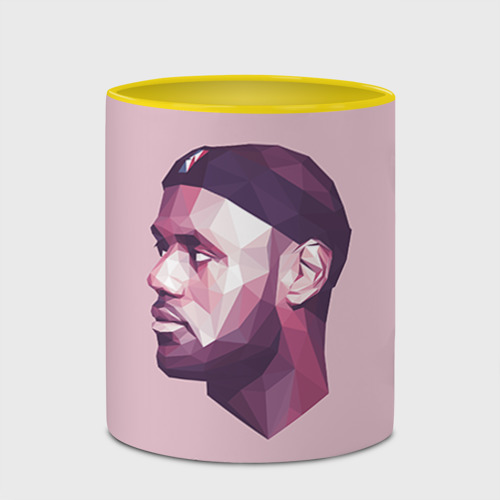 Кружка с полной запечаткой LeBron James, цвет белый + желтый - фото 4