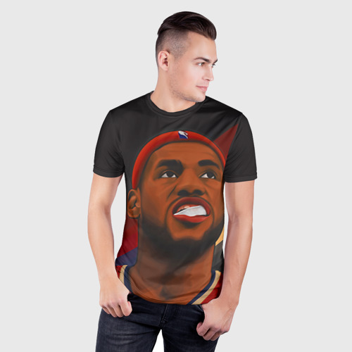 Мужская футболка 3D Slim Lebron James, цвет 3D печать - фото 3