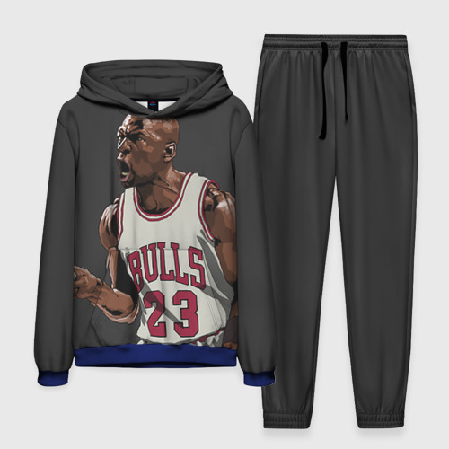 Мужской костюм с толстовкой 3D Michael Jordan, цвет синий