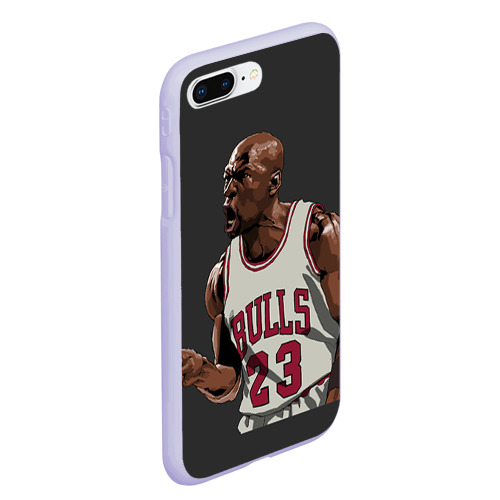 Чехол для iPhone 7Plus/8 Plus матовый Michael Jordan, цвет светло-сиреневый - фото 3