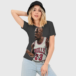 Женская футболка 3D Slim Michael Jordan - фото 2