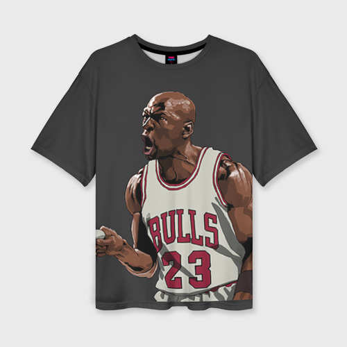 Женская футболка oversize 3D Michael Jordan, цвет 3D печать