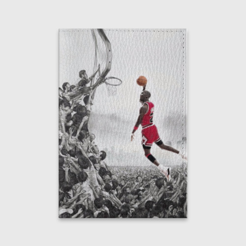 Обложка для паспорта матовая кожа Michael Jordan, цвет черный