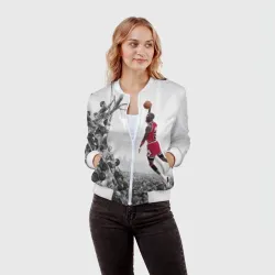 Женский бомбер 3D Michael Jordan - фото 2