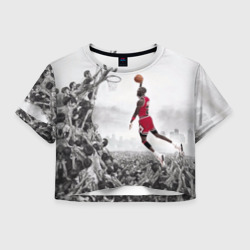 Женская футболка Crop-top 3D Michael Jordan