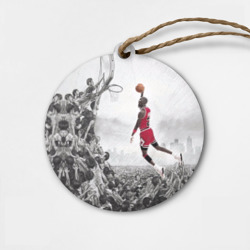 Деревянная игрушка круг Michael Jordan