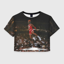 Женская футболка Crop-top 3D Michael Jordan