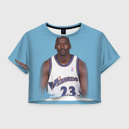 Женская футболка Crop-top 3D Michael Jordan, цвет 3D печать
