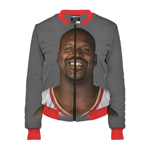 Женский бомбер 3D Shaquille O'Neal, цвет красный