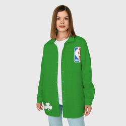 Женская рубашка oversize 3D Boston Celtics - фото 2