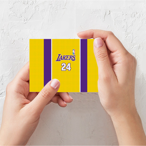 Поздравительная открытка Lakers 24, цвет белый - фото 3