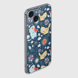 Чехол для iPhone 15 силиконовый с защитой камеры Котята - фото 2