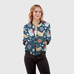 Женский бомбер 3D Котята - фото 2