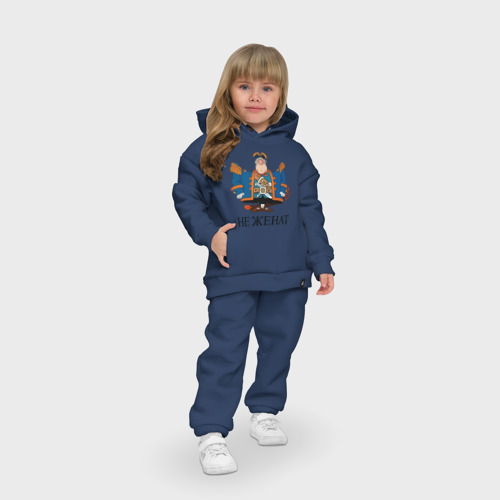 Детский костюм хлопок Oversize Капитан Смоллетт, цвет темно-синий - фото 7
