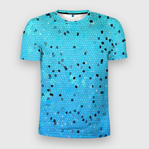 Мужская футболка 3D Slim Синий узор, цвет 3D печать