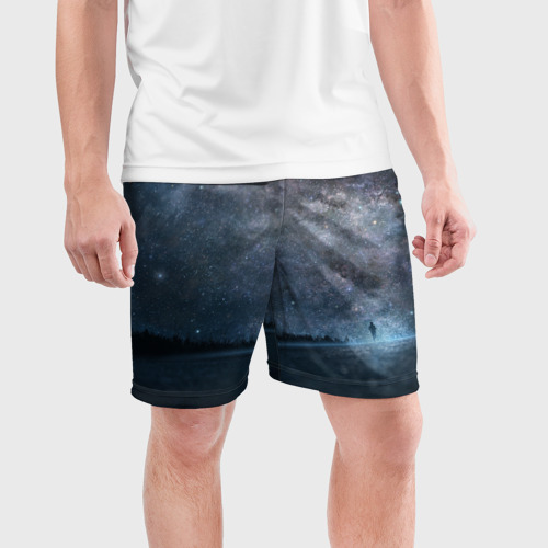 Мужские шорты спортивные Звездное небо, цвет 3D печать - фото 3