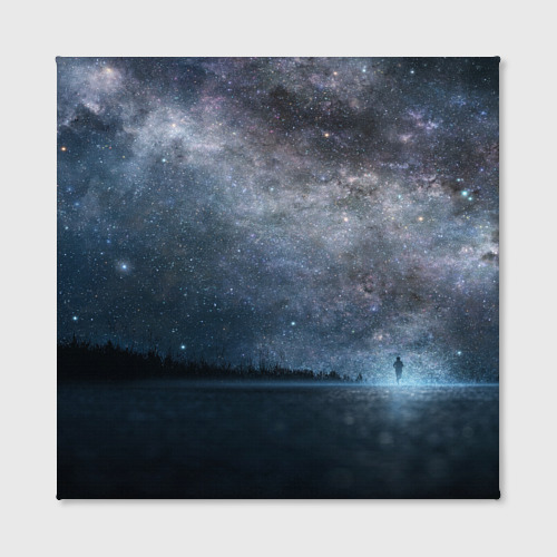 Холст квадратный Звездное небо, цвет 3D печать - фото 2