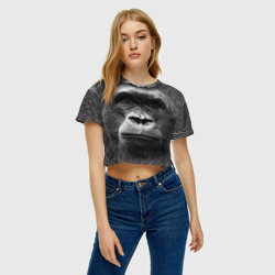 Женская футболка Crop-top 3D Взгляд - фото 2