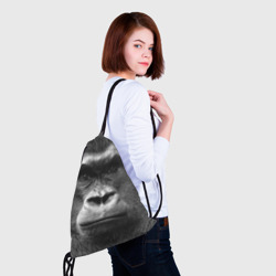 Рюкзак с принтом Взгляд для любого человека, вид спереди №4. Цвет основы: белый